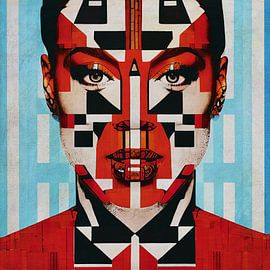 Abstracte vrouw close-up