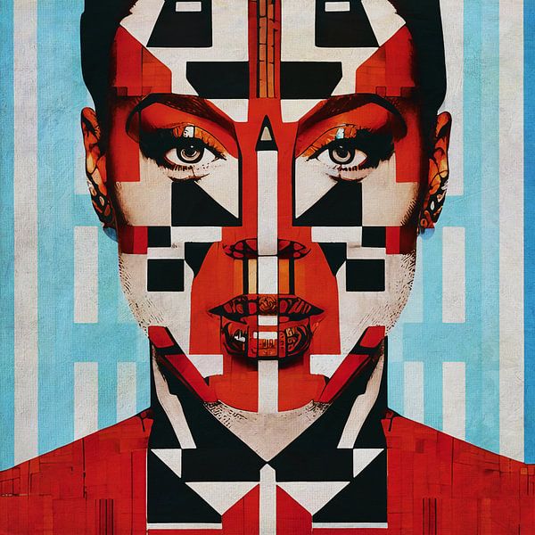 Abstracte vrouw close-up van Art to make a house your home