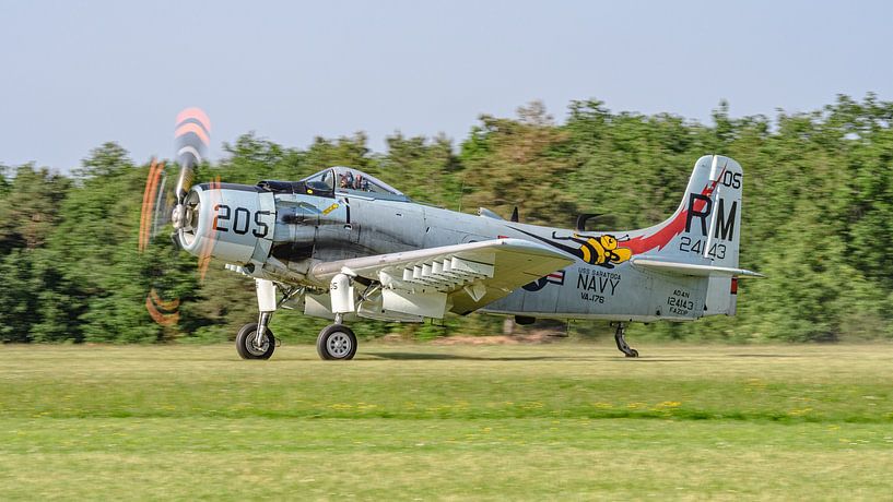 Douglas A-1D Skyraider (AD-4N). by Jaap van den Berg