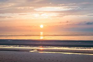 Strand Ostende bei Sonnenuntergang