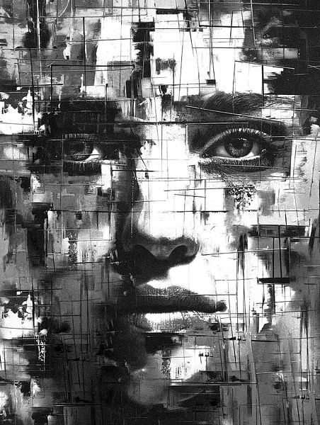 Shattered Vision #2 Monochrome by Mister Artwork