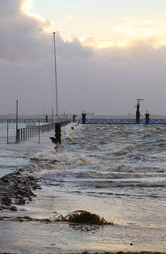 Stormvloed in de Noordzee