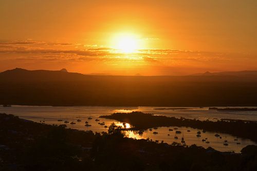 Sunset Over The River van Jurgen Hak