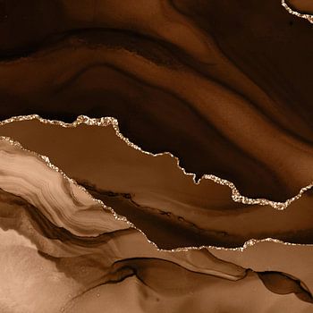 Brown & Gold Agate Texture 12