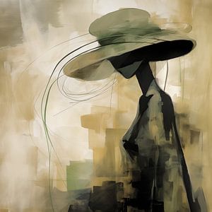 Femme avec chapeau
