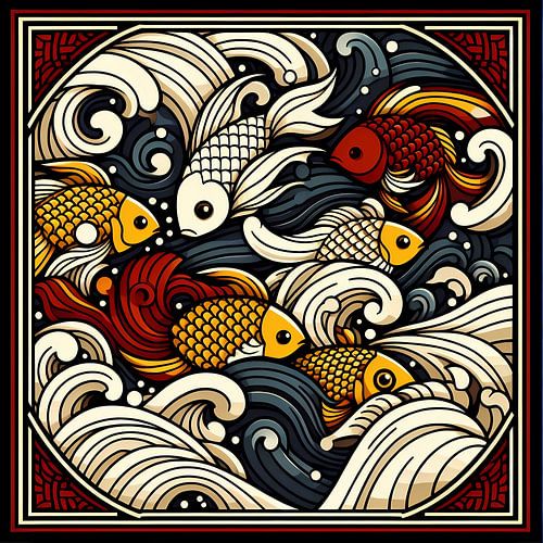 Poissons colorés ... en pensant à Escher