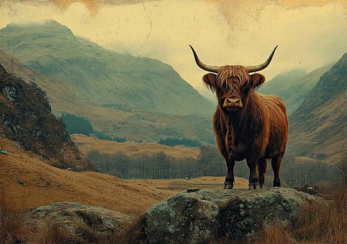 Hoogland Koe Schots Hooglander Rund