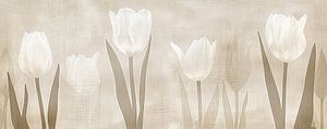 Beige Tulpen Gemälde
