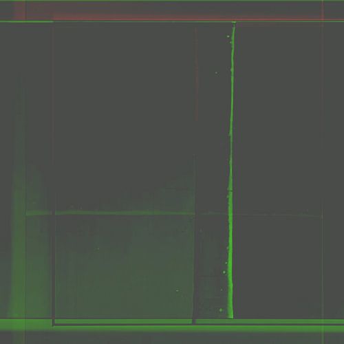 Zeitgenössische Abstraktion mit subtilen Neonlinien