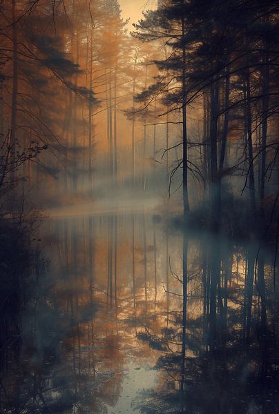 Herbstwald im Morgenlicht von fernlichtsicht