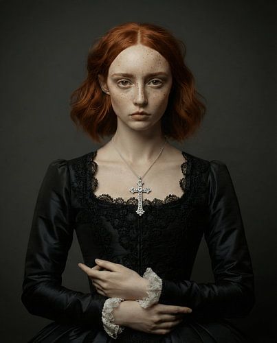 Niederländisches Mädchen in Schwarz