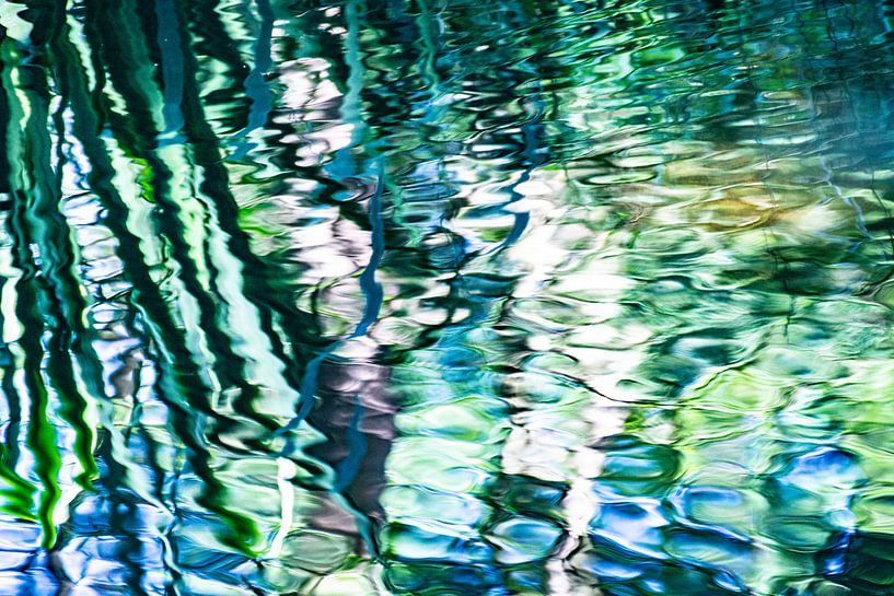 Water Spiegeling | Groen en Blauw | Natuurfotografie van Nanda Bussers