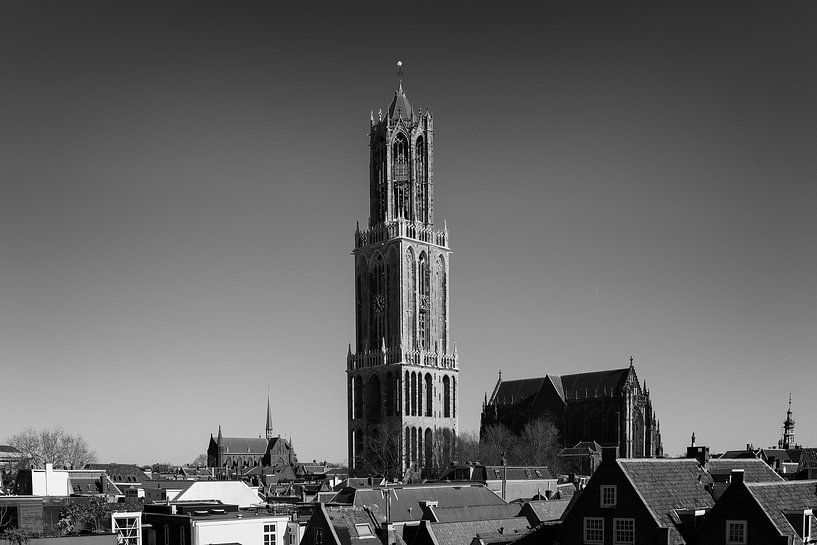 De Dom van Utrecht vanaf de parkeergarage Springweg (2) van André Blom Fotografie Utrecht