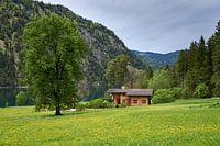 South German mountain landscape in spring.