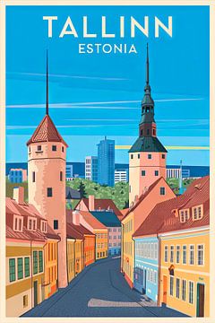 Tallinn, Estland. van Poster Art Shop