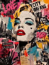 City Dreams Pop Portrait by MARTINA KUSUMA DEWI