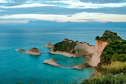 Zonsondergang op Corfu bij Kaap Kefali