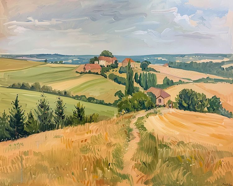 Landschap 726 | Schilderij Uitzicht van ARTEO Schilderijen