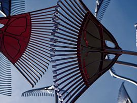 Beeldhouwwerk tuinhark van Christian Mueller