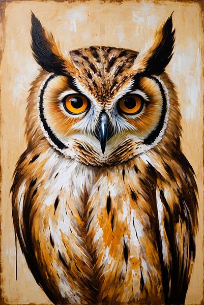 Vintage portrait of an owl by Art & Soul Creations