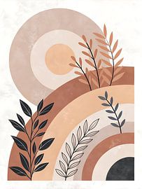 Earthy Harmony: Abstract Botanical Landscape by Artistic