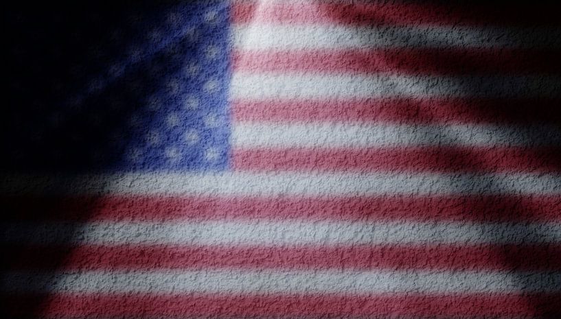 spot light with flag of the United States by Bo Valentino