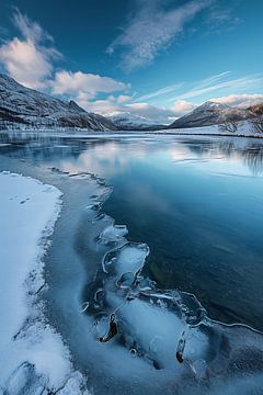 Greenland's coast in winter by fernlichtsicht