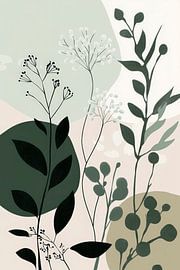 Botanische illustraties in zachte kleuren van Poster Art Shop
