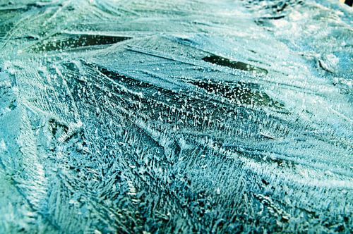 Winterijsbedekking - Mintgroene abstractie