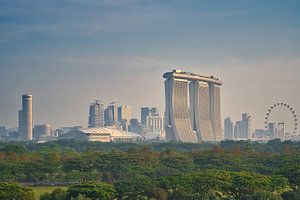 Das Marina Bay Sands Hotel nach Sonnenaufgang