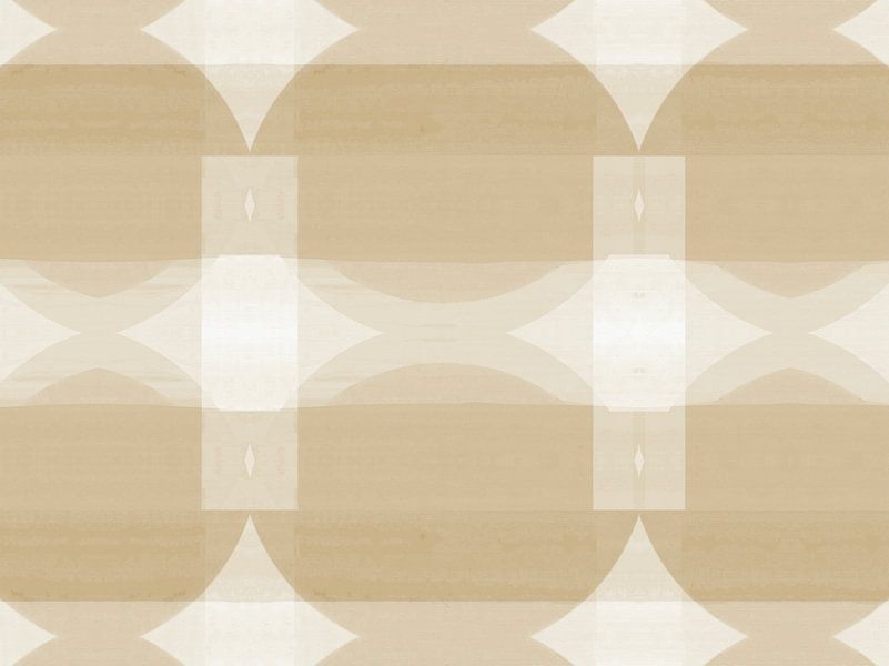 Abstrakte Bauhaus Formen Sandfarben von FRESH Fine Art