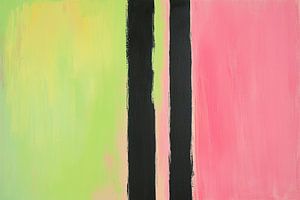 Peinture minimaliste rose citron vert