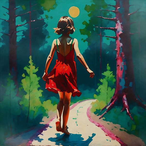 Bravely through the magic forest by Jan Keteleer (JanKé): A Journey Beyond the Canvas