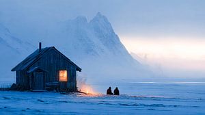 Zusammen in der Winterlandschaft