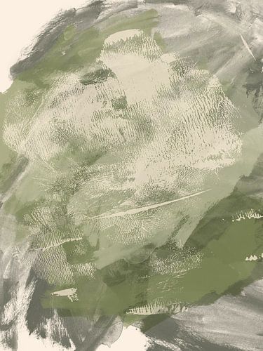 Abstract schilderij in groen