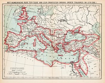 Römisches Reich (98-117 n. Chr.) Alte Karte