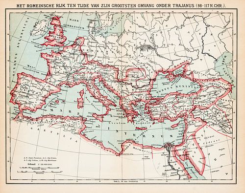 Römisches Reich (98-117 n. Chr.) Alte Karte