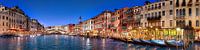 Venice Canal Gande with Rialto Bridge .