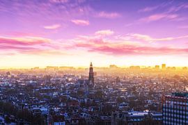 View over Amsterdam taken from the A'dam Lookout. by Bart Ros