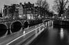 Boot Keizersgracht Amsterdam van Ronald Huiberse thumbnail