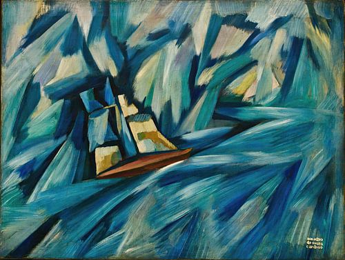 Zeilboot (ca. 1914) door Amadeo de Souza-Cardoso