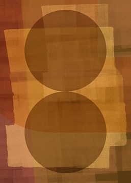 Modern abstract shapes in brown colors. by Dina Dankers