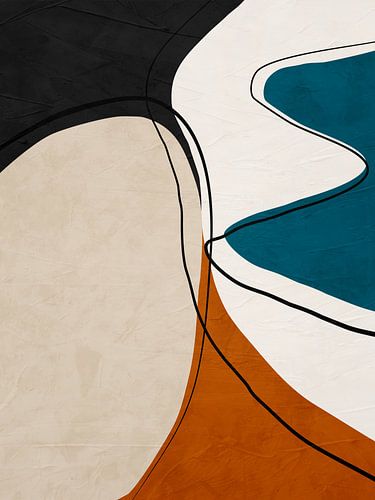 Kunst abstract organique - kleurentonen