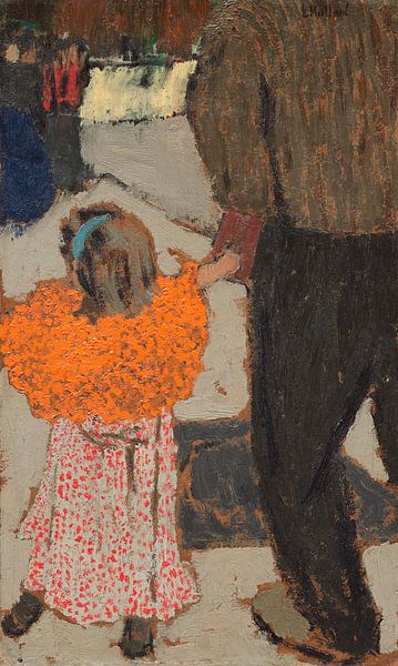 Kind trägt ein rotes Tuch, Édouard Vuillard von Meisterhafte Meister