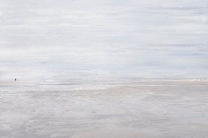Frau mit Hund Egmond aan Zee