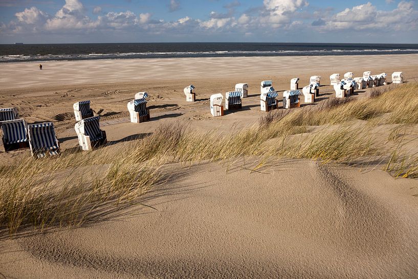 Strandkörbe  auf der  Insel Spiekeroog, Niedersachsen von Peter Schickert