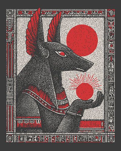 Anubis Sun Bearer – Egyptian Tarot Guardian