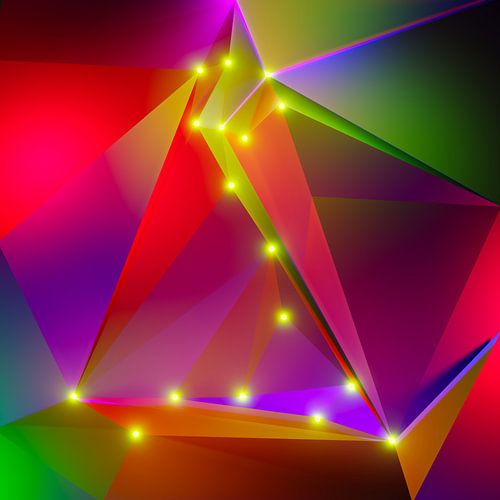 Vissen - Abstracte Dierenriem Constellatie Serie - Digitaal Schilderij