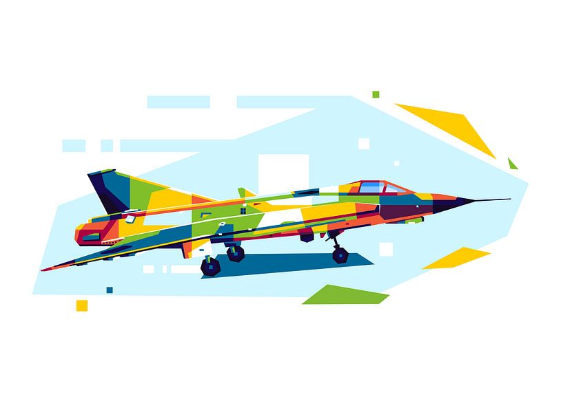 JAS 39 Gripen in WPAP Illustration by Lintang Wicaksono