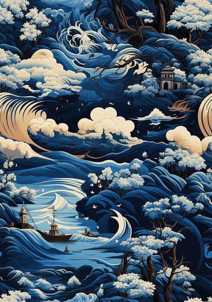 Sea Ocean Maritime Nautical Poster by Niklas Maximilian